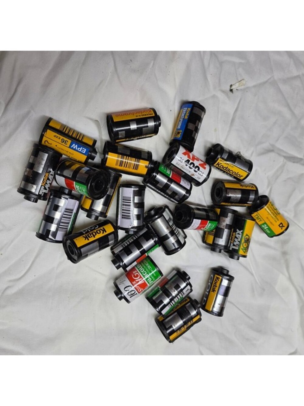 Vintage 24-Roll Mixed 35mm Film Lot - Undeveloped Exposed Film / Mystery Rolls